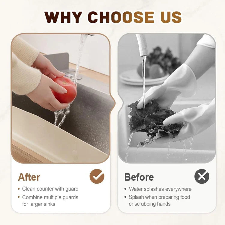 Anti-Splash Sink Guard for Kitchen Countertop Large Size (Buy 1 Get 1 Free)