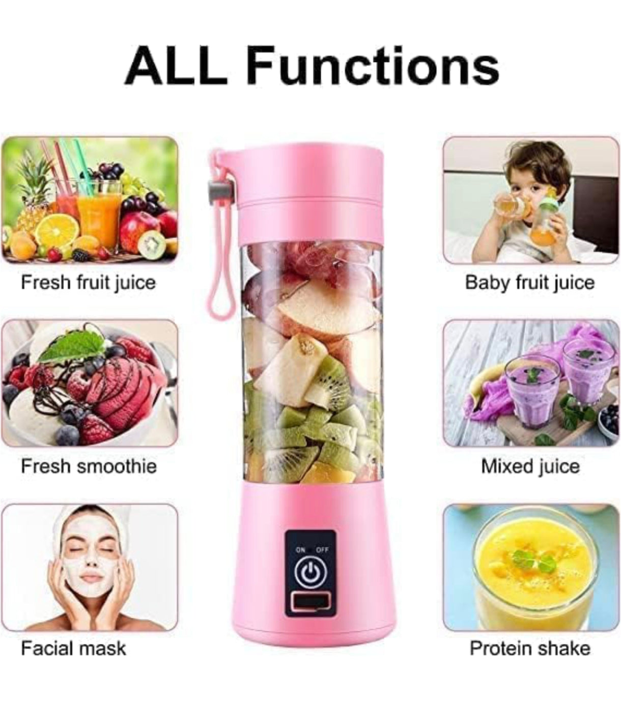 2-in-1 Juicer Bottle | Compact & Sleek | Travel-Friendly