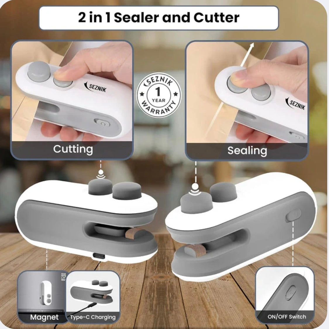 QuickSeal™ – Portable Mini Sealer | No Preheating Needed