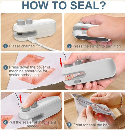 QuickSeal™ – Portable Mini Sealer | No Preheating Needed
