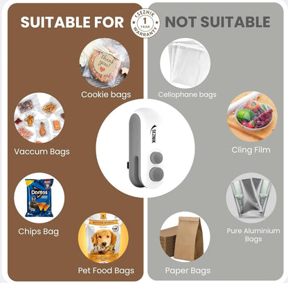 QuickSeal™ – Portable Mini Sealer | No Preheating Needed